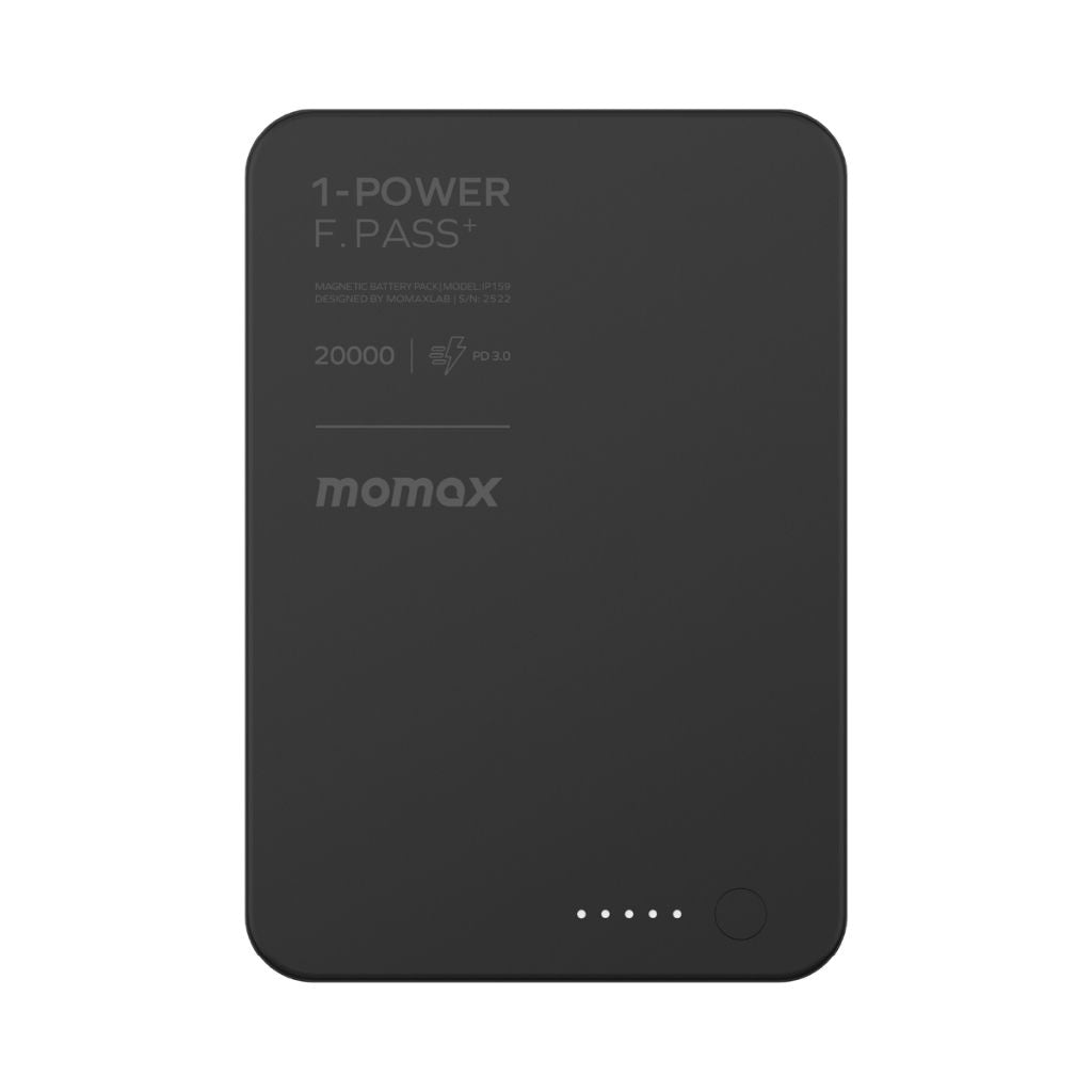 Momax 1-Power F.Pass+ 20000 mAh Power Bank With Built-In Cable & Magnetic Attachment