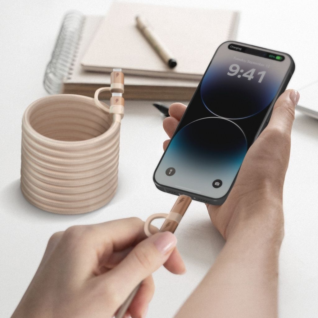 Momax Mag Link 60W USB-C To C & Lightning Magnetic Cable 2M