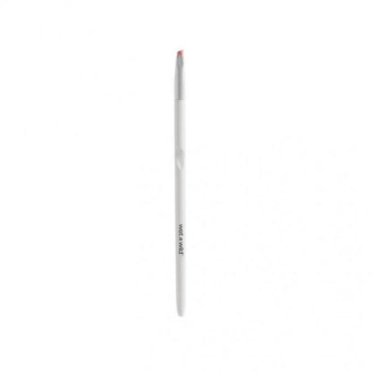 White pen with red cap on a white background