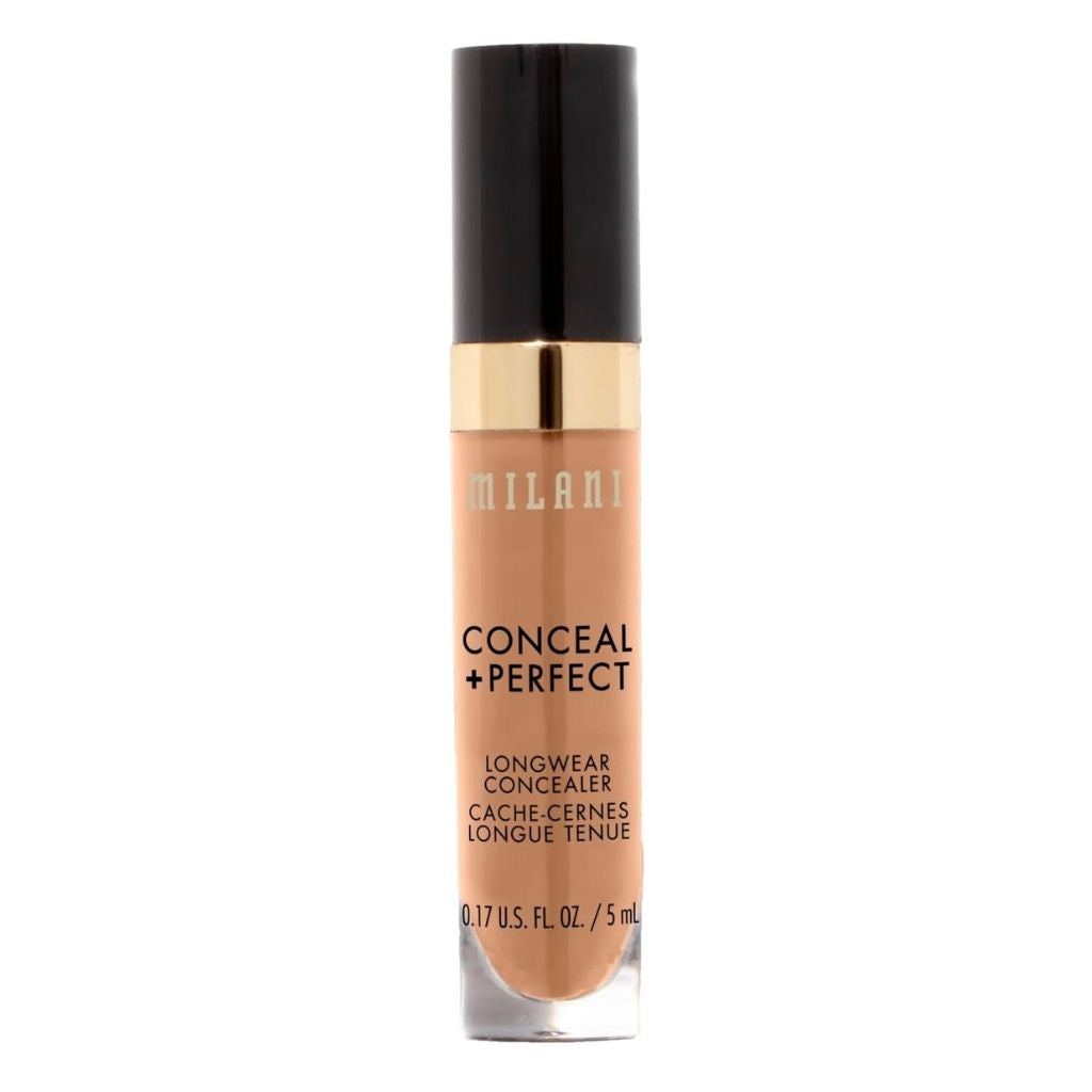 Milani Conceal + Perfect longwear concealer bottle on a white background