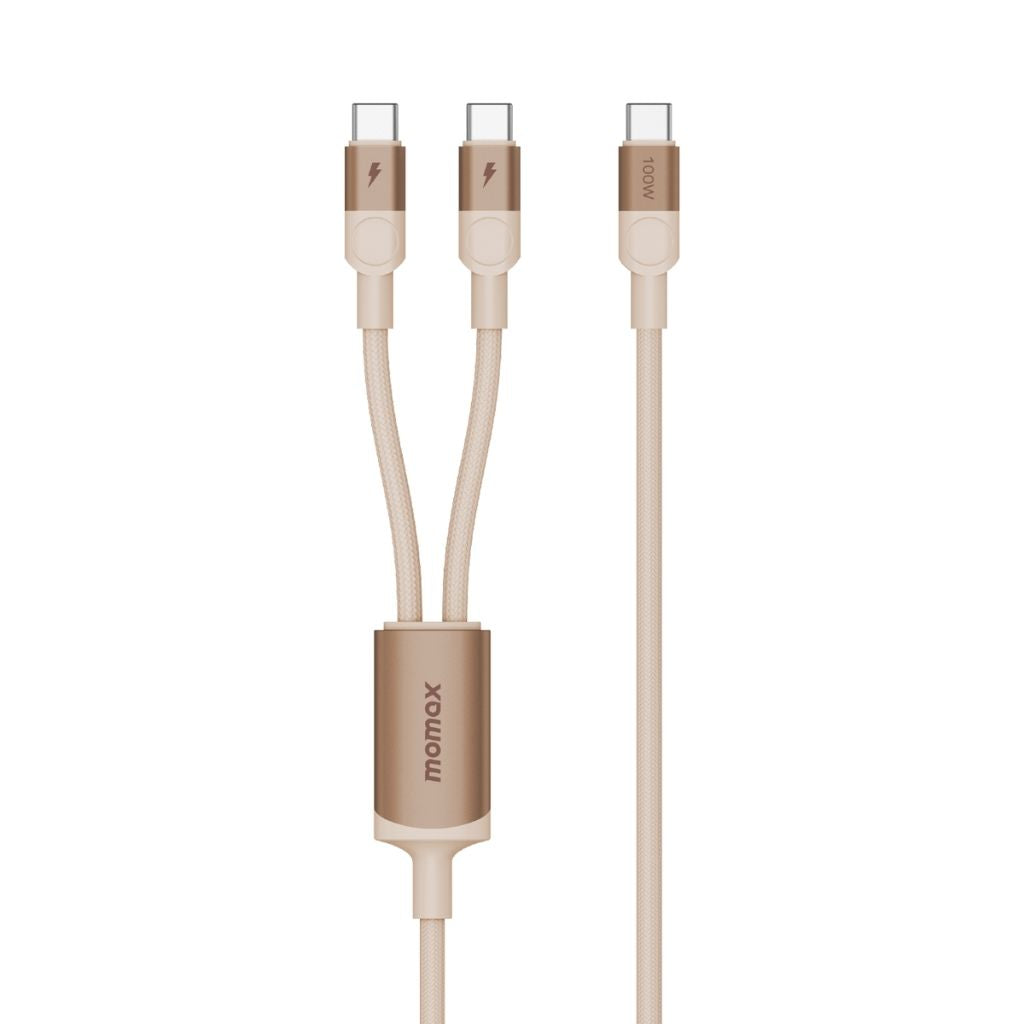 Momax Mag Link 100W USB-C To Dual USB-C Magnetic Cable 2M