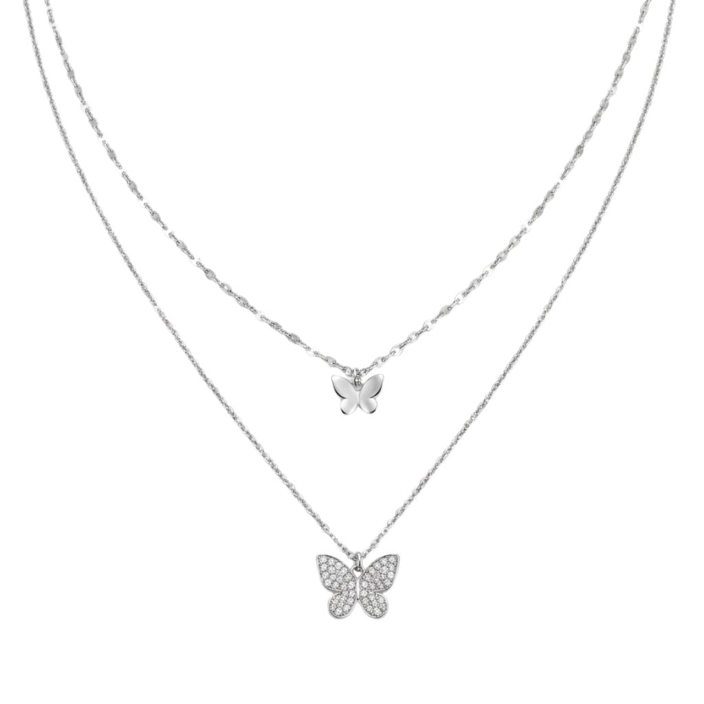Butterfly Glow Layered Necklace
