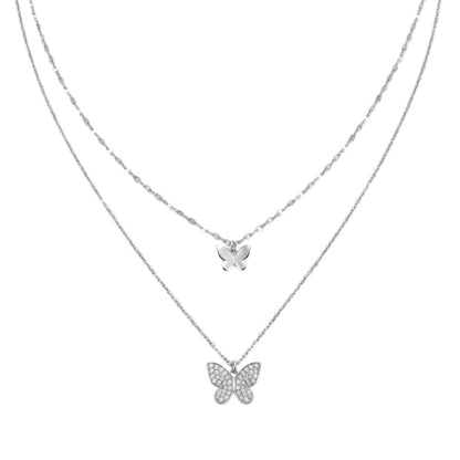 Butterfly Glow Layered Necklace