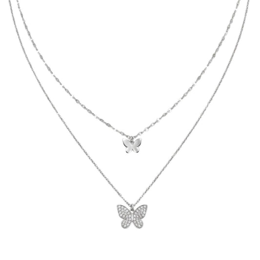 Butterfly Glow Layered Necklace