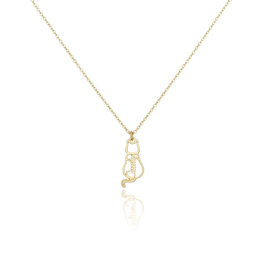Personalised Cat Name Necklace