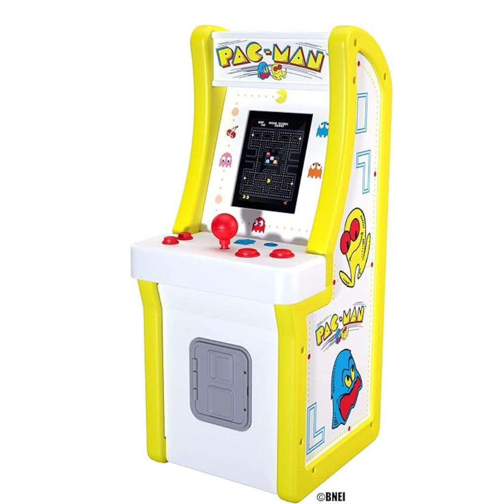 Pac-Man arcade machine on a white background