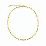 Gold Paper Clip Chain Necklace