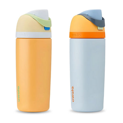 Owala FreeSip 2 pack Stainless Steel Water Bottles 473 ml/16 oz - Yellow and Light Blue