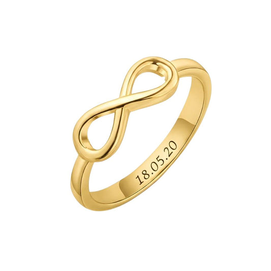 Custom Date Engraved Infinity Ring