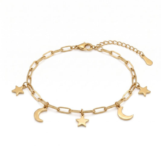 Celestial Moon and Stars Bracelet
