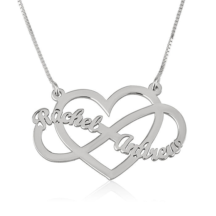 Infinity & Heart Combo Two Names Necklace