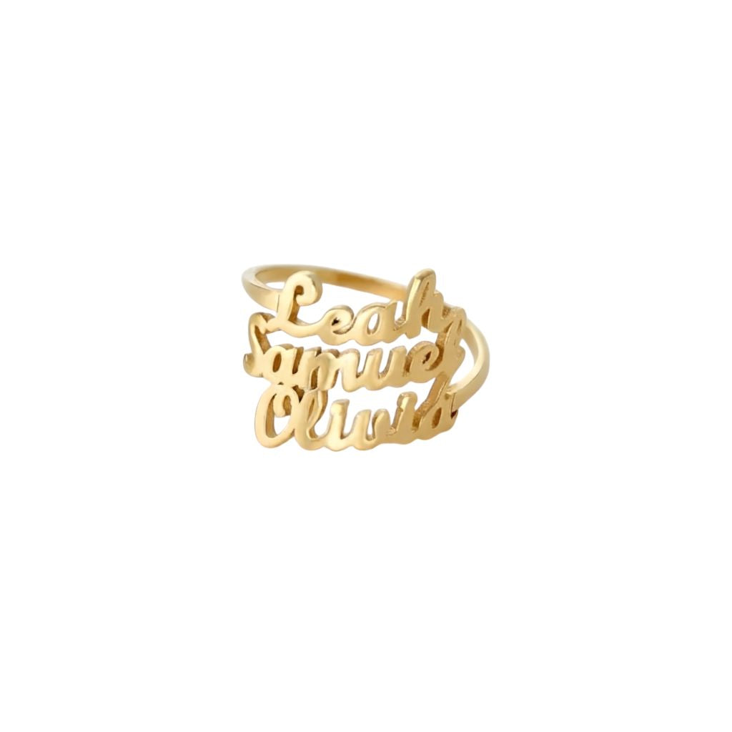 Classic Three Names Ring