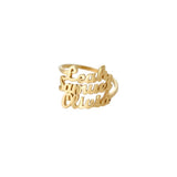 Classic Three Names Ring