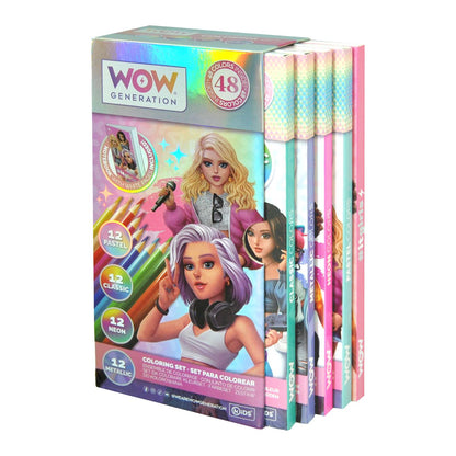 Set 48 Coloured Pencils with Notebook