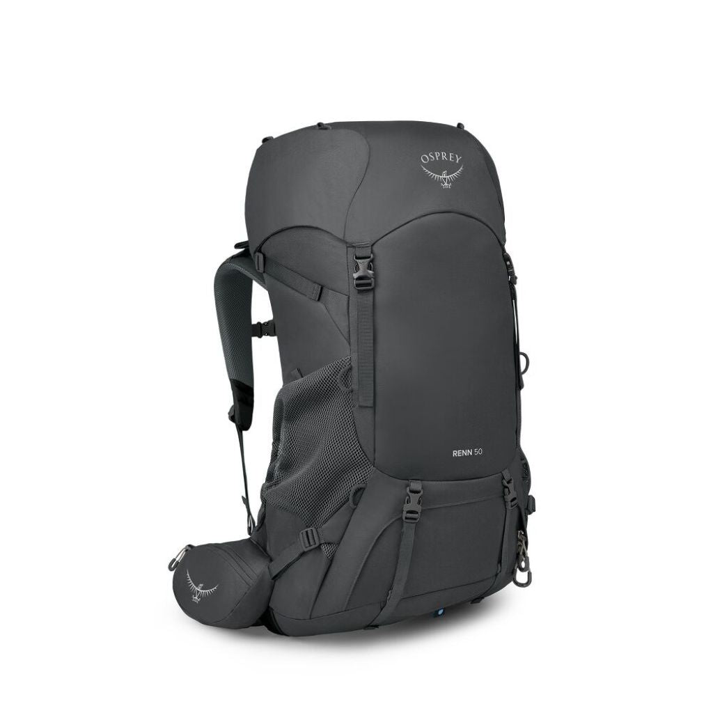 Gray Osprey backpack on a white background