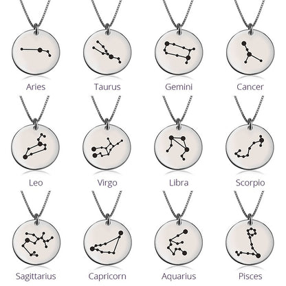 Personalized Zodiac Constellation Necklace
