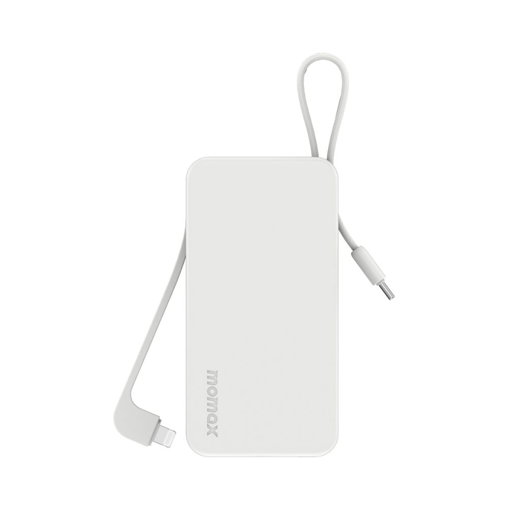 Momax 1-Power Vital+ 10000 mAh Power Bank With Built In Usb-C & Lightning Cable