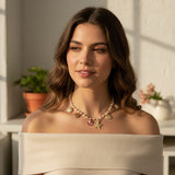 Shell Charm Beach Boho Starfish & Pearl Beaded Necklace For Women