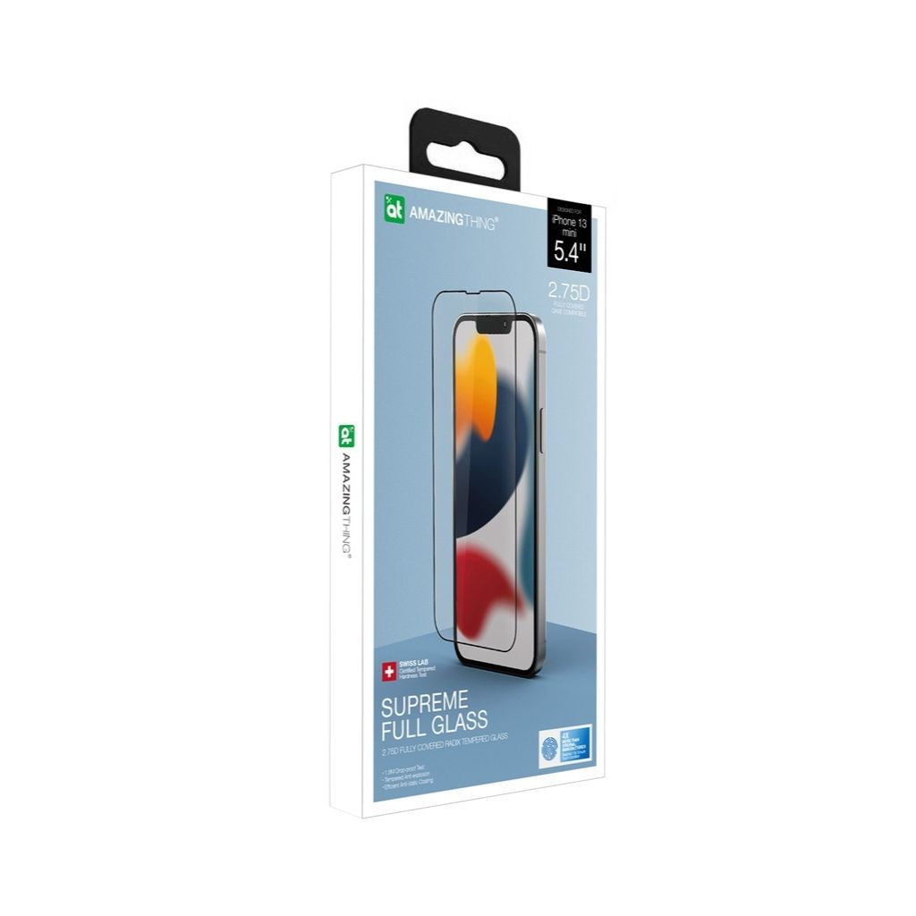 Packaging of a screen protector for a smartphone with a clear phone image on a white background