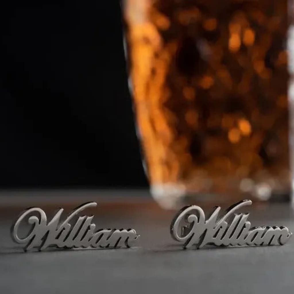 Personalized English Name Cufflinks