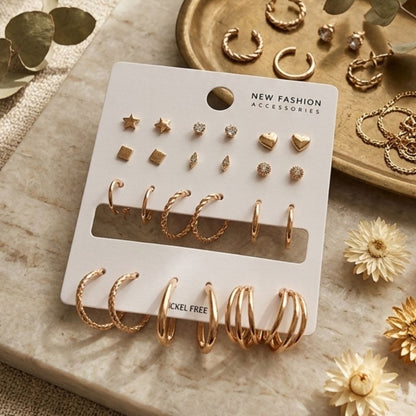 Modern Mix & Match Earrings Set