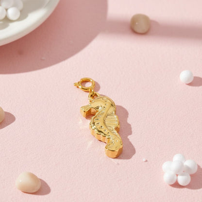 Gold Seahorse Charm