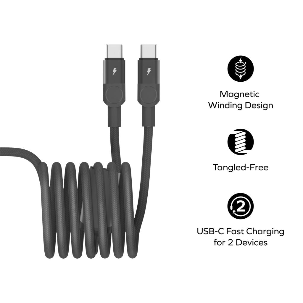 Momax Mag Link 100W USB-C To Dual USB-C Magnetic Cable 2M