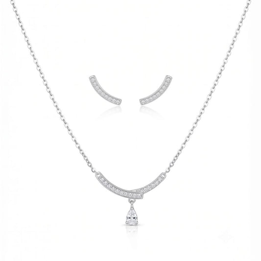 Aurora Crystal Necklace & Earrings Set