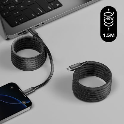 Momax Mag Link 240W USB-C To USB-C USB4 40 Gbps Magnetic Cable 1.5M