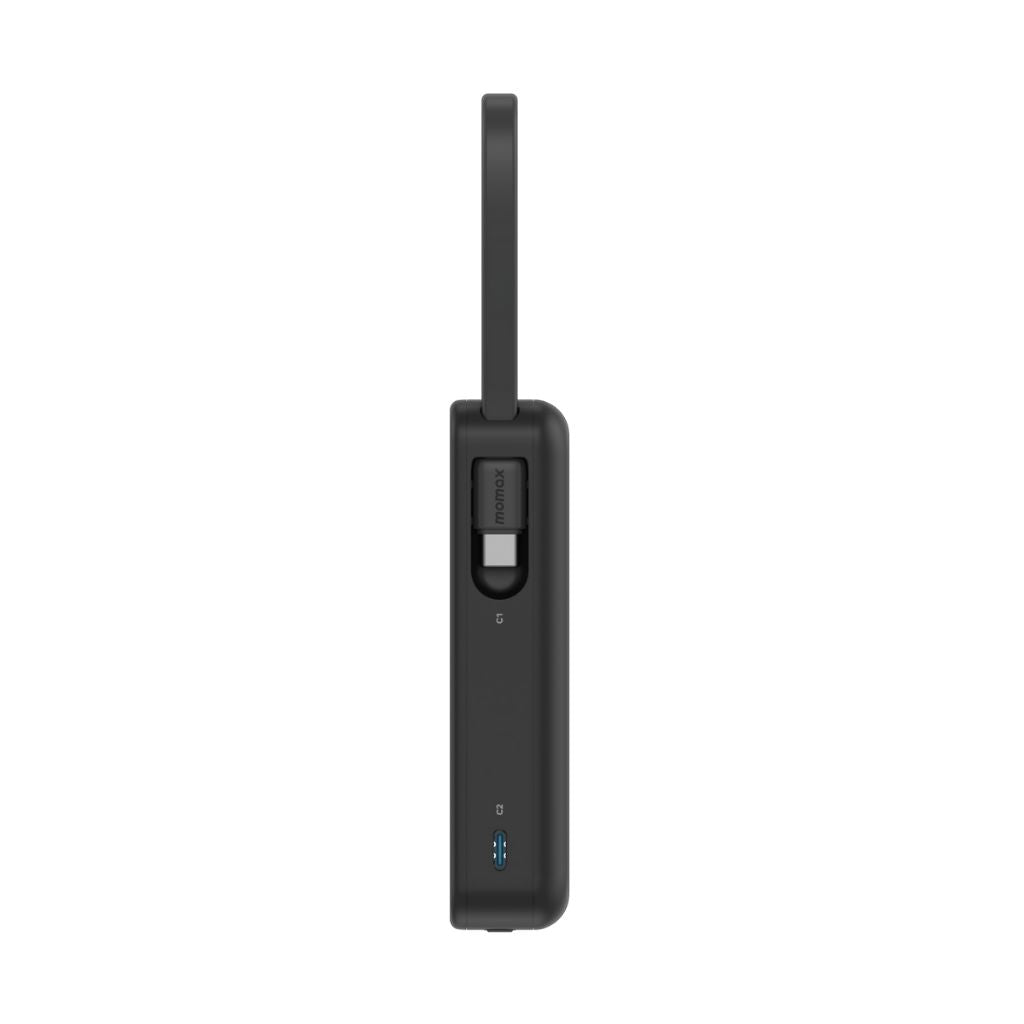 Momax 1-Power Vital+ 10000 mAh Power Bank With Dual Built In Usb-C Cable