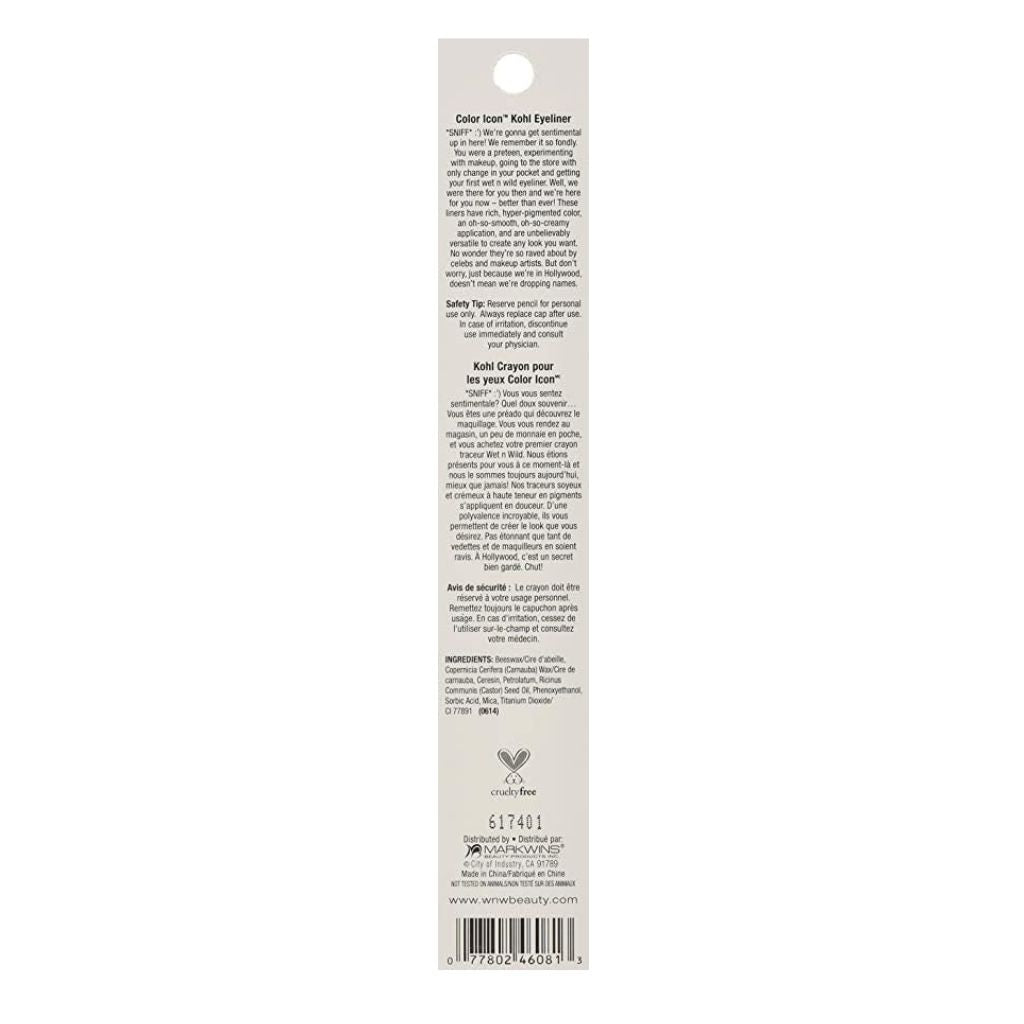 Product label with text on a white background
