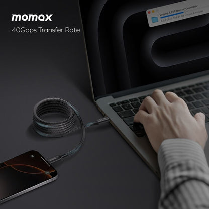Momax Mag Link 240W USB-C To USB-C USB4 40 Gbps Magnetic Cable 1.5M