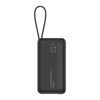 Momax 1-Power Vital+ 10000 mAh Power Bank With Dual Built In Usb-C Cable