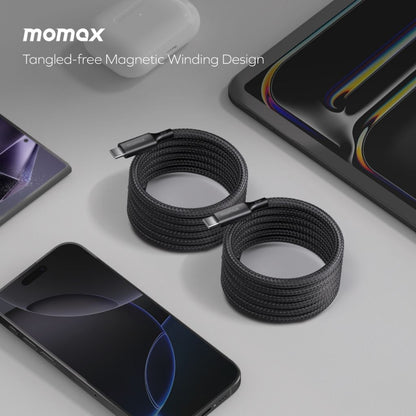 Momax Mag Link 240W USB-C To USB-C USB4 40 Gbps Magnetic Cable 1.5M