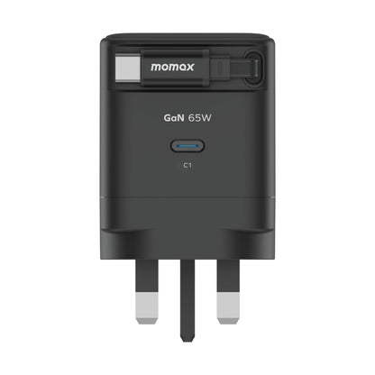 Momax 1-Charge 65W GaN 1-Port Charger With Built-In Usb-C Cable