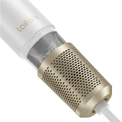 Laifren device with white and gold design on a white background