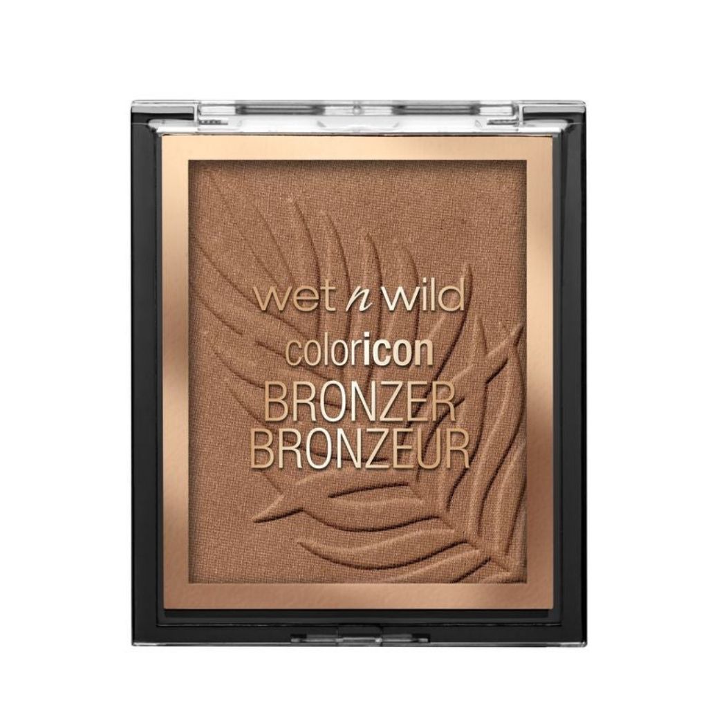 Wet n Wild bronzer with leaf design on a white background