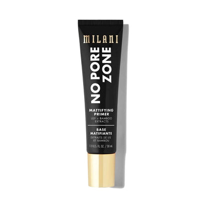 MILANI No Pore Zone mattifying primer tube on a white background