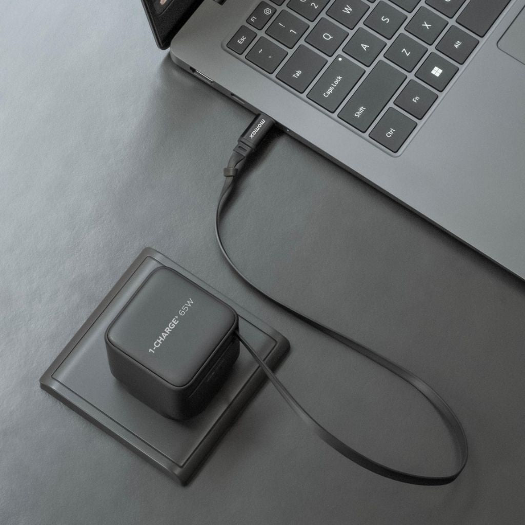 Momax 1-Charge 65W GaN 1-Port Charger With Built-In Usb-C Cable