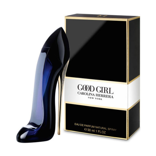 Carolina Herrera Good Girl perfume bottle and packaging on a white background