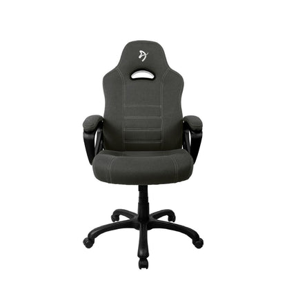 Black office chair with a logo on a white background