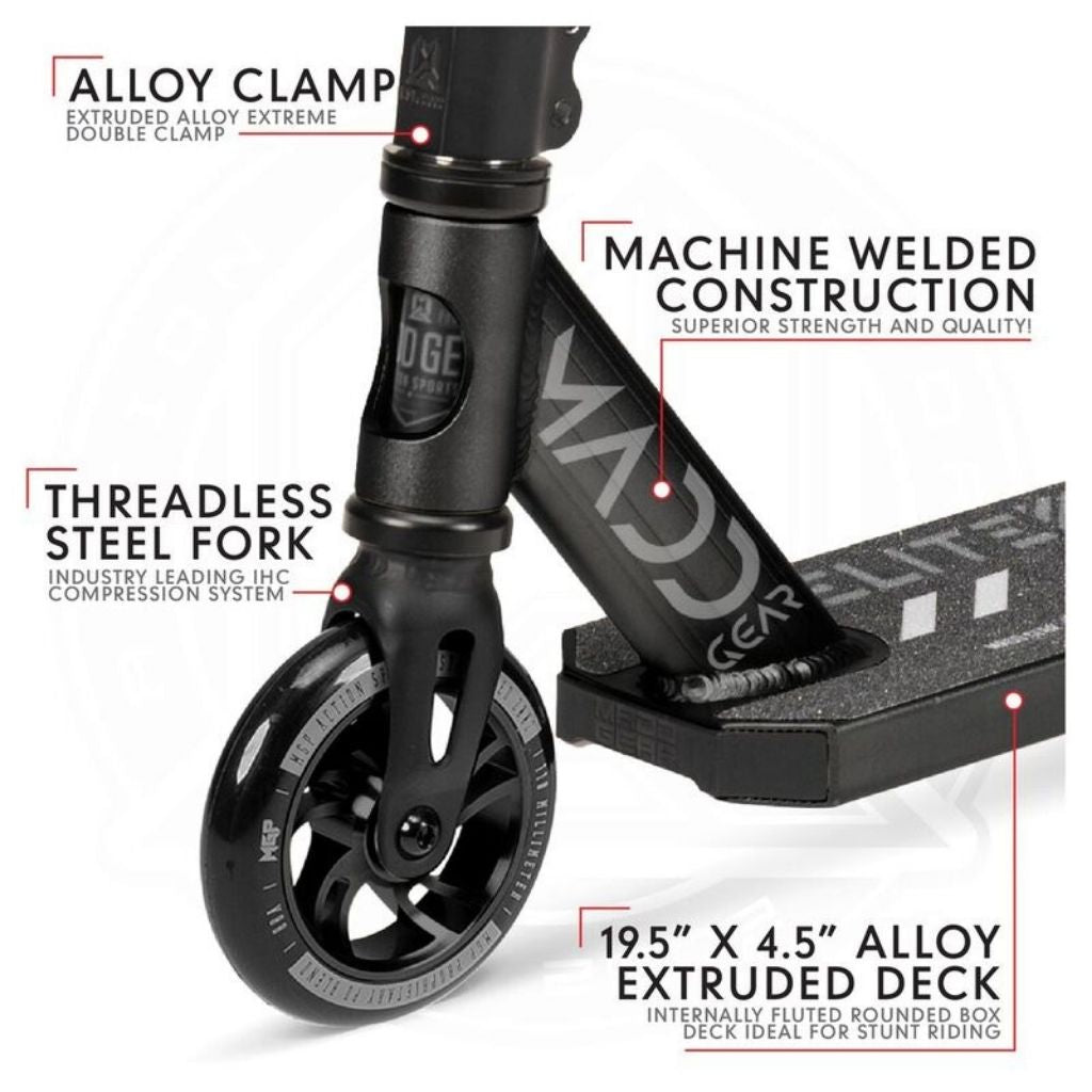 Madd Gear - Carve Elite Stunt Scooter - Black/Grey