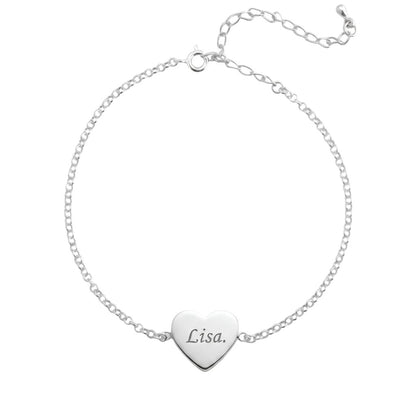 Heart Name Anklet