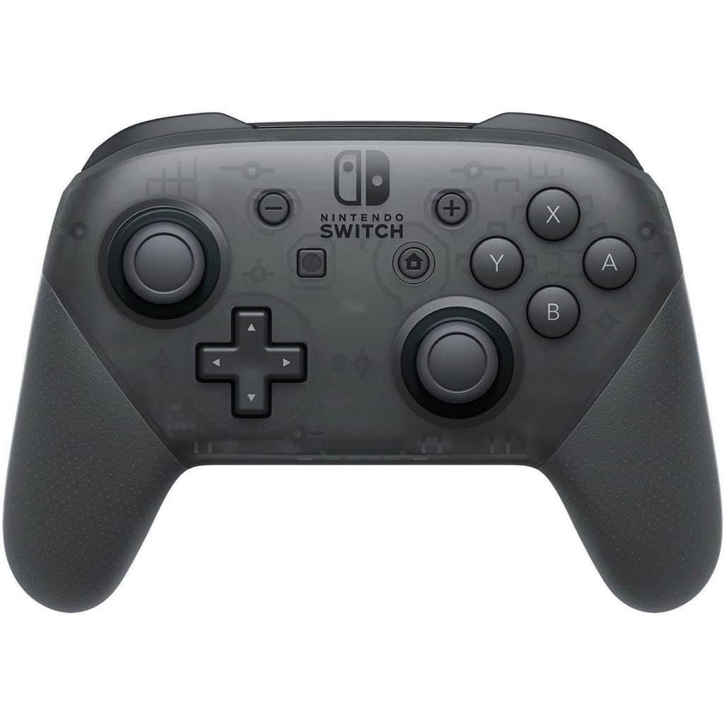 Gray Nintendo Switch controller on a white background