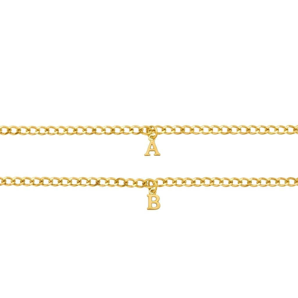 Personalized Initial Bracelet Duo Set