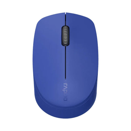 Blue computer mouse on a white background