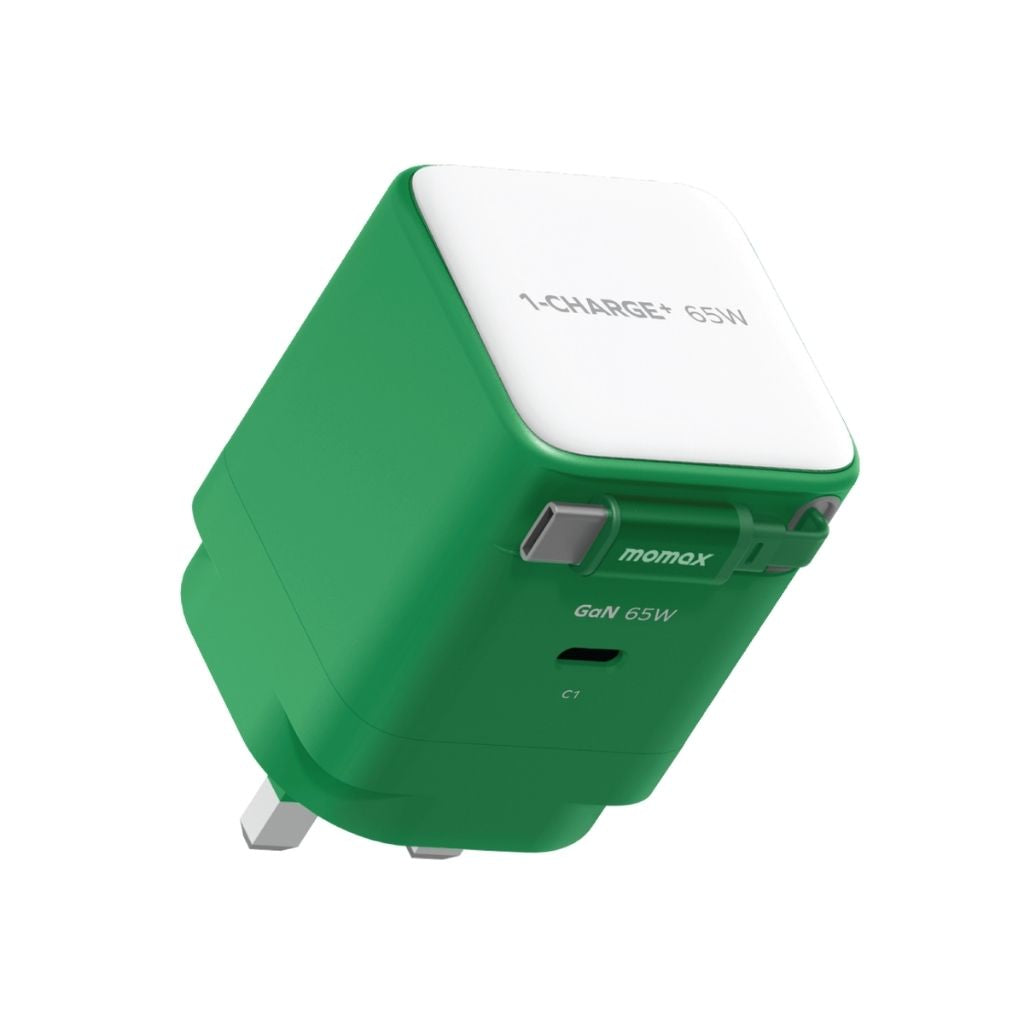 Momax 1-Charge 65W GaN 1-Port Charger With Built-In Usb-C Cable