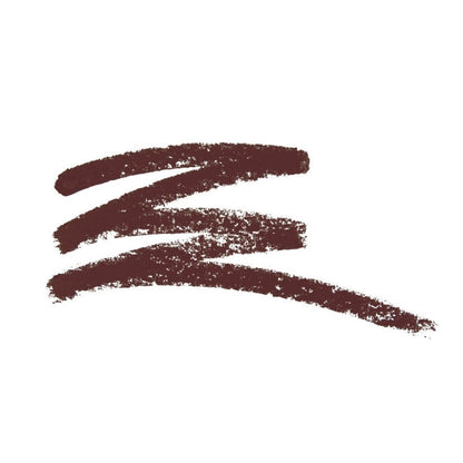 Three brown makeup strokes on a white background