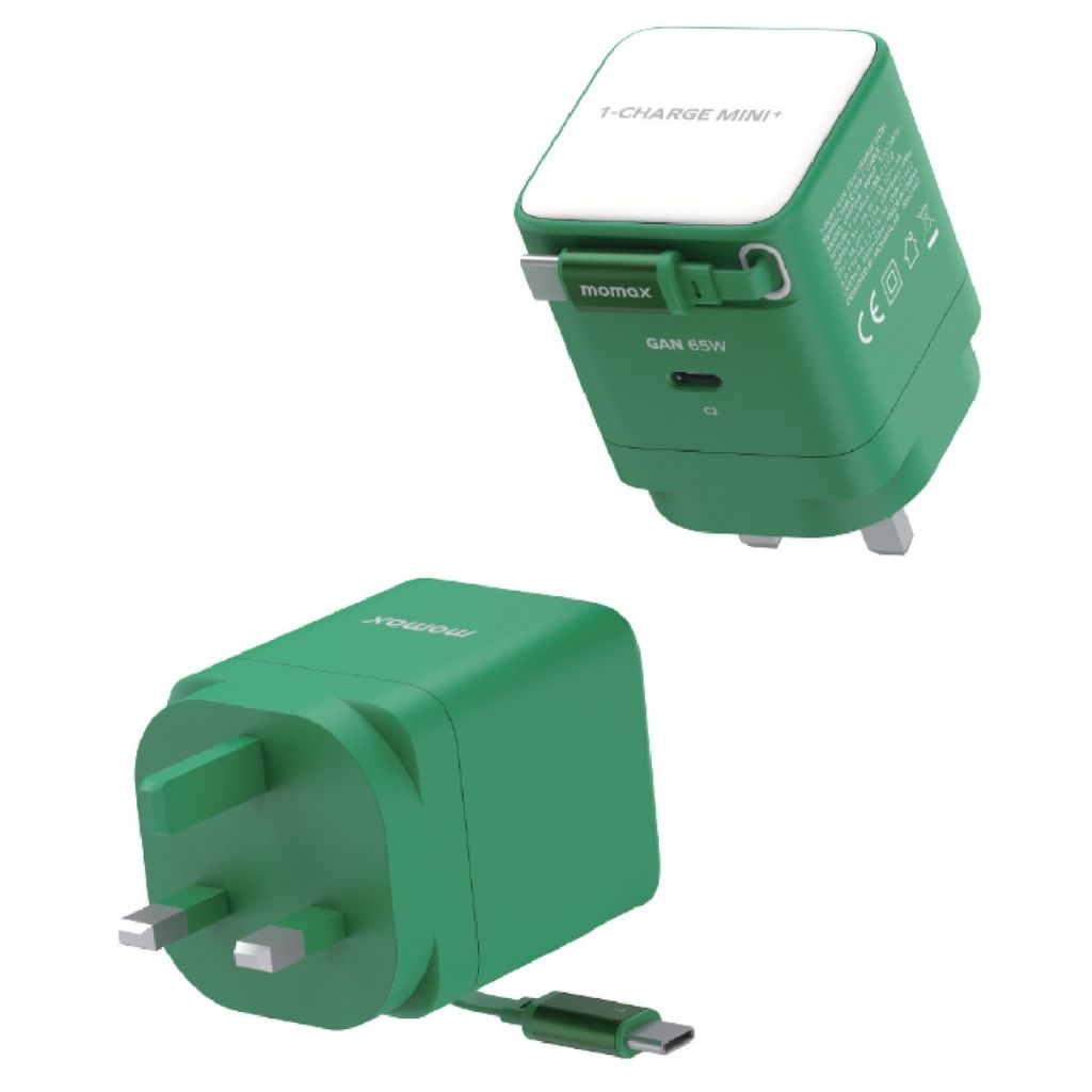 Momax 1-Charge 65W GaN 1-Port Charger With Built-In Usb-C Cable