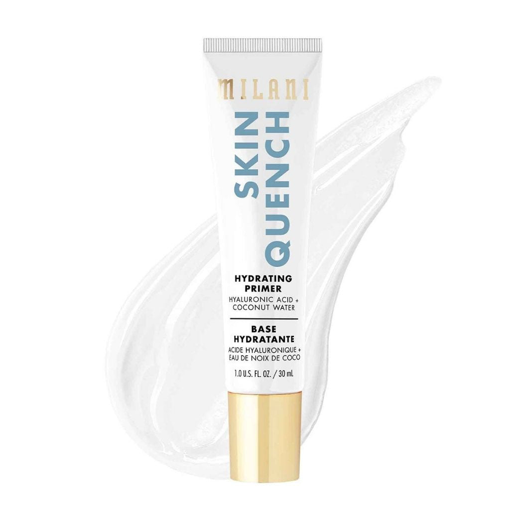 Milani Skin Quench Hydrating Primer tube on a white background